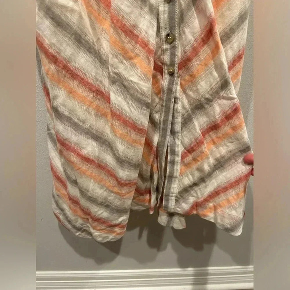 FREE PEOPLE Striking Striped Ivory Multi Midi Dress / No Size, fits like a XS / - Picture 4 of 10